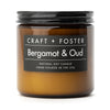 Craft + Foster Candle 12oz Bergamot & Oud - Natural Soy Wax Candle