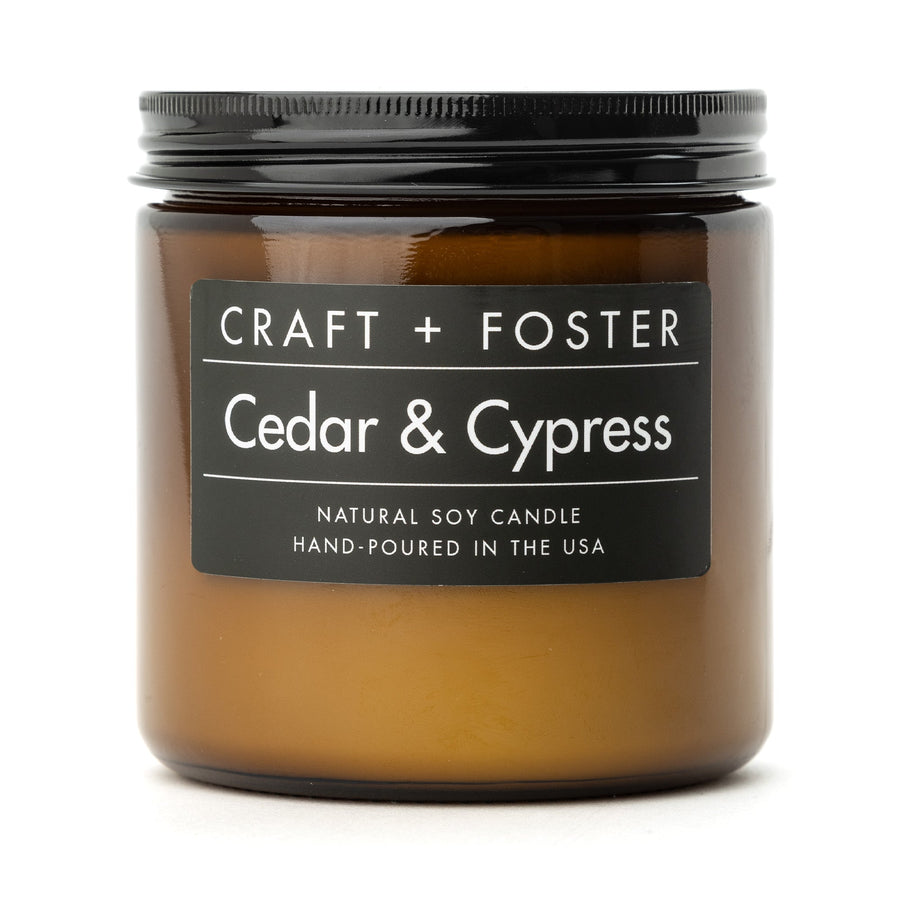 Craft + Foster Candle 8oz Cedar & Cypress - Natural Soy Wax Candle