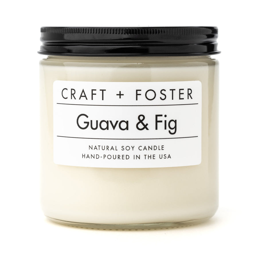 Craft + Foster Candle 8oz Guava & Fig - Natural Soy Wax Candle
