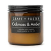 Craft + Foster Candle 12oz Oakmoss & Amber - Natural Soy Wax Candle