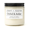 Craft + Foster Candle 12oz Orchid & Amber - Natural Soy Wax Candle