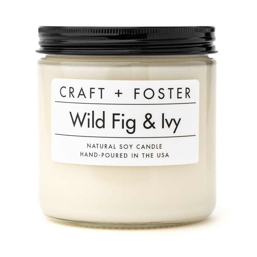 Craft + Foster Candle 8oz Wild Fig & Ivy - Natural Soy Wax Candle