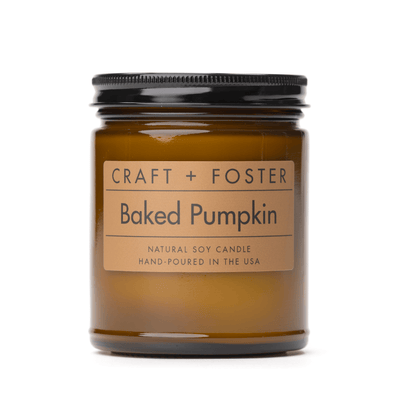 Craft + Foster Candle 8oz Baked Pumpkin - Natural Soy Wax Candle