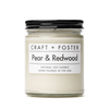 Craft + Foster Candle 8oz Pear & Redwood - Natural Soy Wax Candle